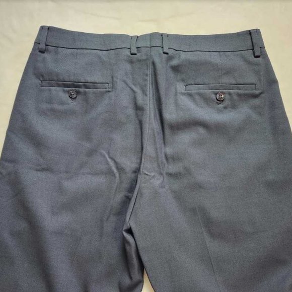 Men's 34x34 Kenneth Cole Reaction stretch modern fit flat front dress pant navy - Picture 13 of 13